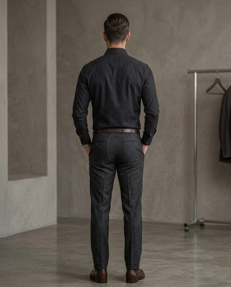 Men'sBlack Formal Shirt | Premium Slim Fit Office Wear Shirt
