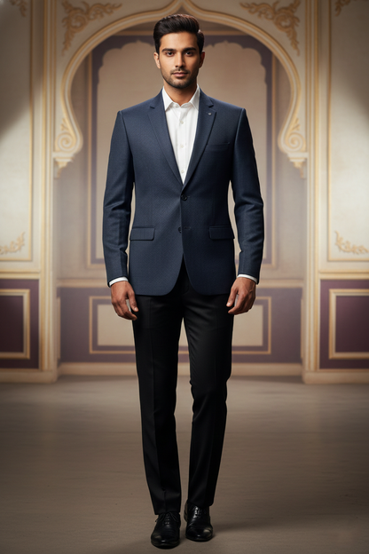 Dark Navy Two-Button Classic Blazer