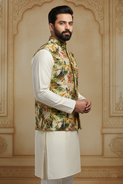 The Modern Maharaja: Floral Elegance in Contemporary Ethnic Wear
