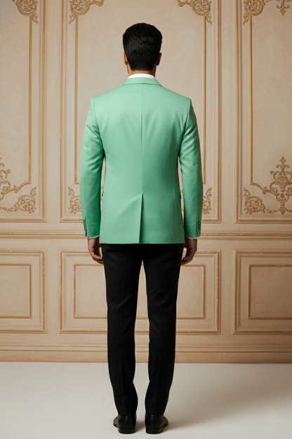 Men's Slim-Fit Mint Green Modern Party Blazer