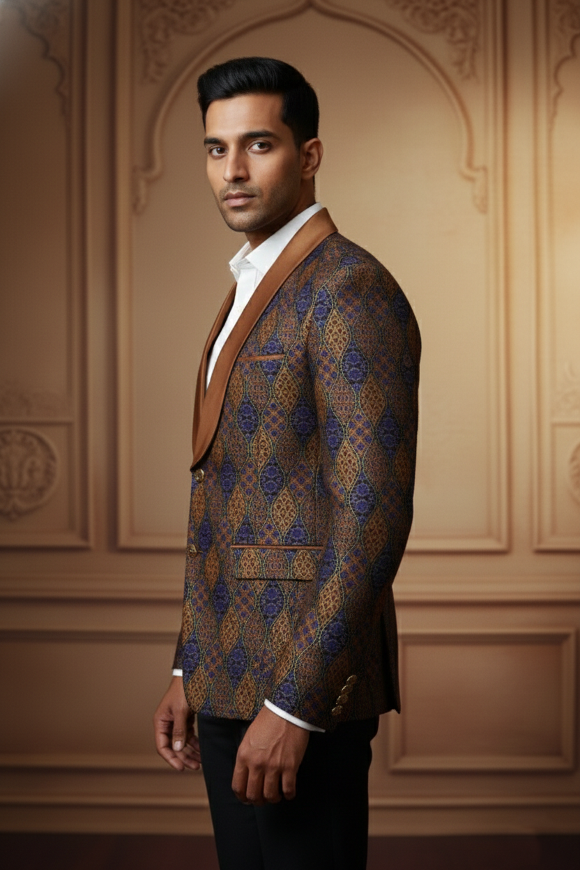 The Royal Heritage Brocade Tuxedo Blazer