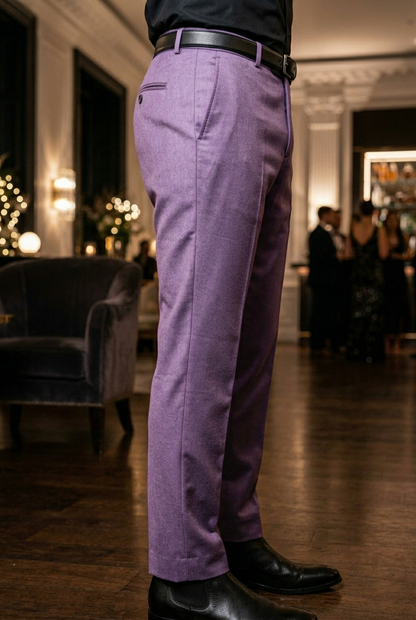 Lavender Mist Slim-Fit Premium Partywear Trousers