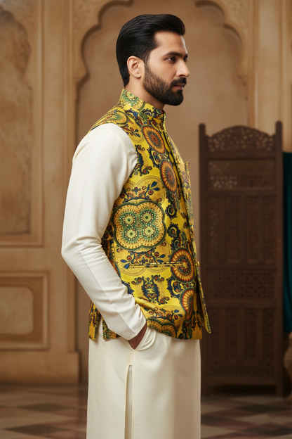 Title: Kaleidoscope Tradition: The Ornate Mandala Nehru Ensemble
