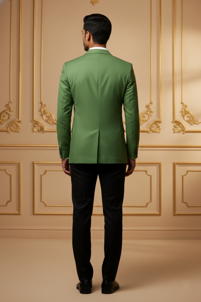 Men's Slim-Fit Modern Blazer in Seafoam & Olive  Green
