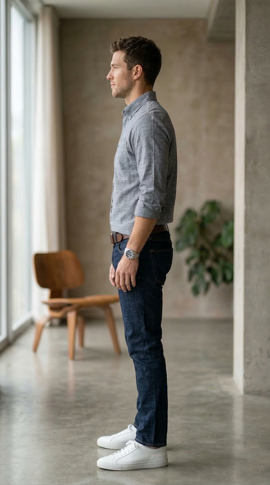 Men'sGrey Casual Shirt , Premium Cotton Regular Fit