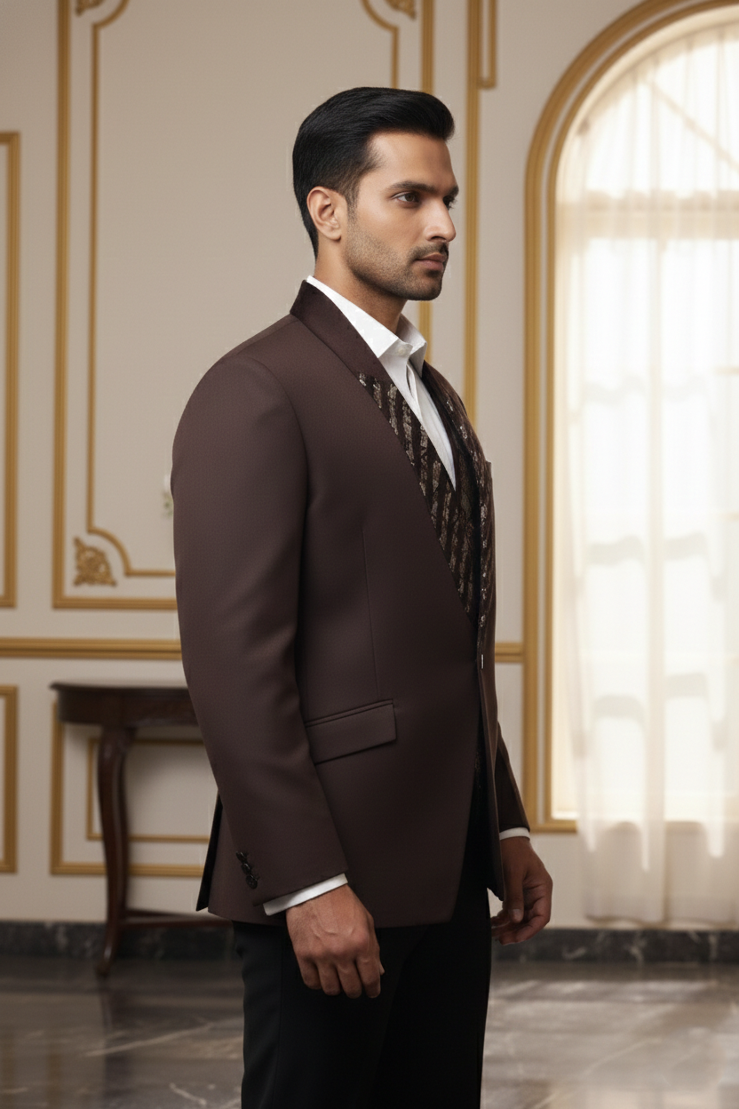 Imperial Chocolate Brown 3-Piece Tuxedo Set