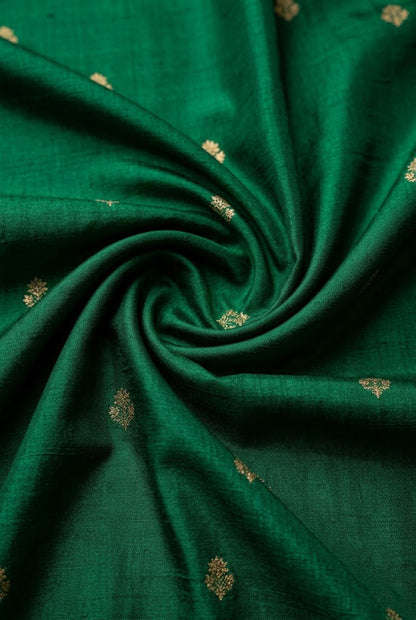 Royal Emerald Green Silk Groom Turban with Gold Booti