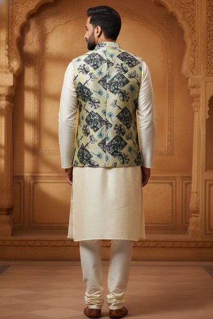 Artisanal Geometry: The Modern Interpretive Nehru Jacket