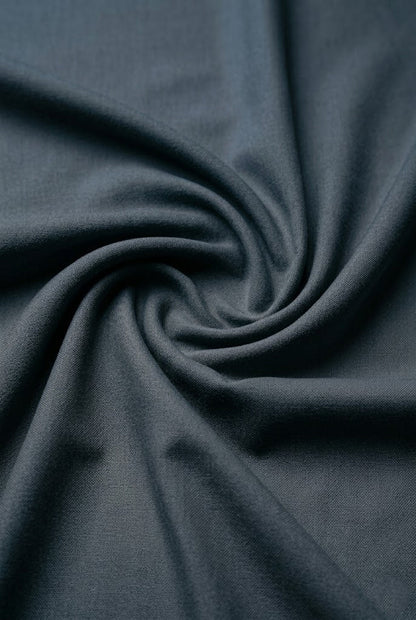 Slate Charcoal Formal Turban , Soft-Touch Pleated Wrap