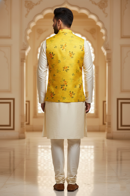Title: The Radiance of Tradition: Contemporary Men’s Festive Ethnic Wear
