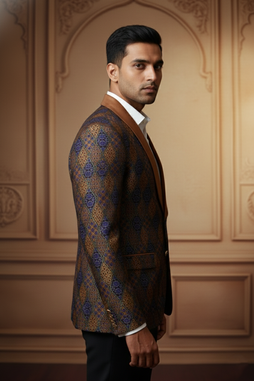 The Royal Heritage Brocade Tuxedo Blazer