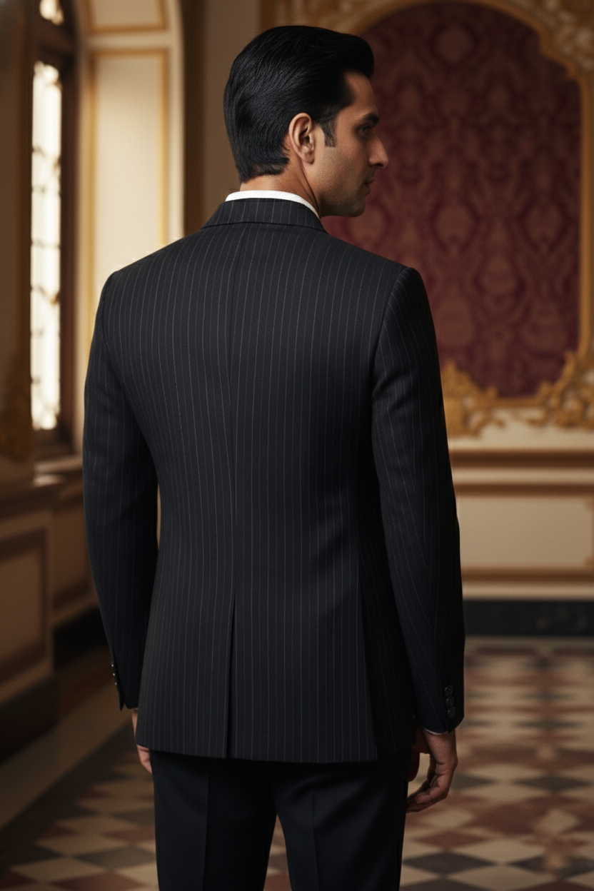 Classic Pinstripe Double-Breasted Suit