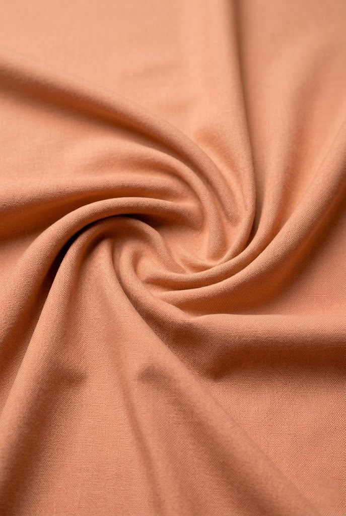 Elegant Peach Pleated Formal Turban , Soft Stretch Fit