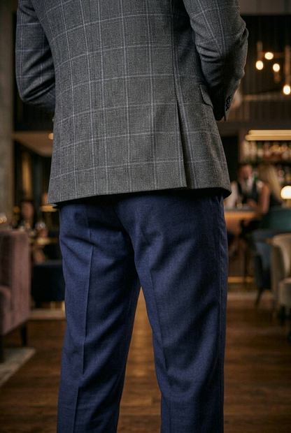 Royal Blue Slim-Fit Premium Partywear Trousers