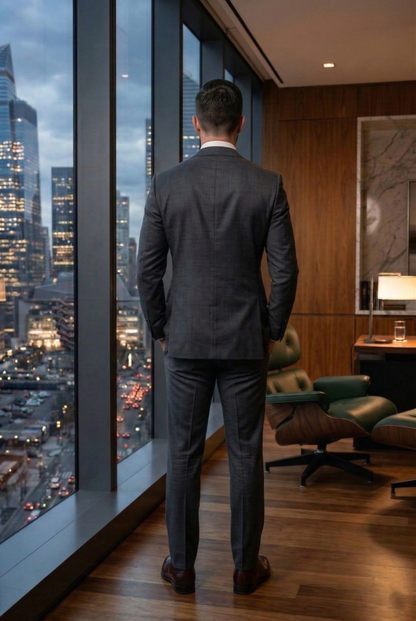 Graphite Grey Executive Business Suit , Sleek Modern Fit