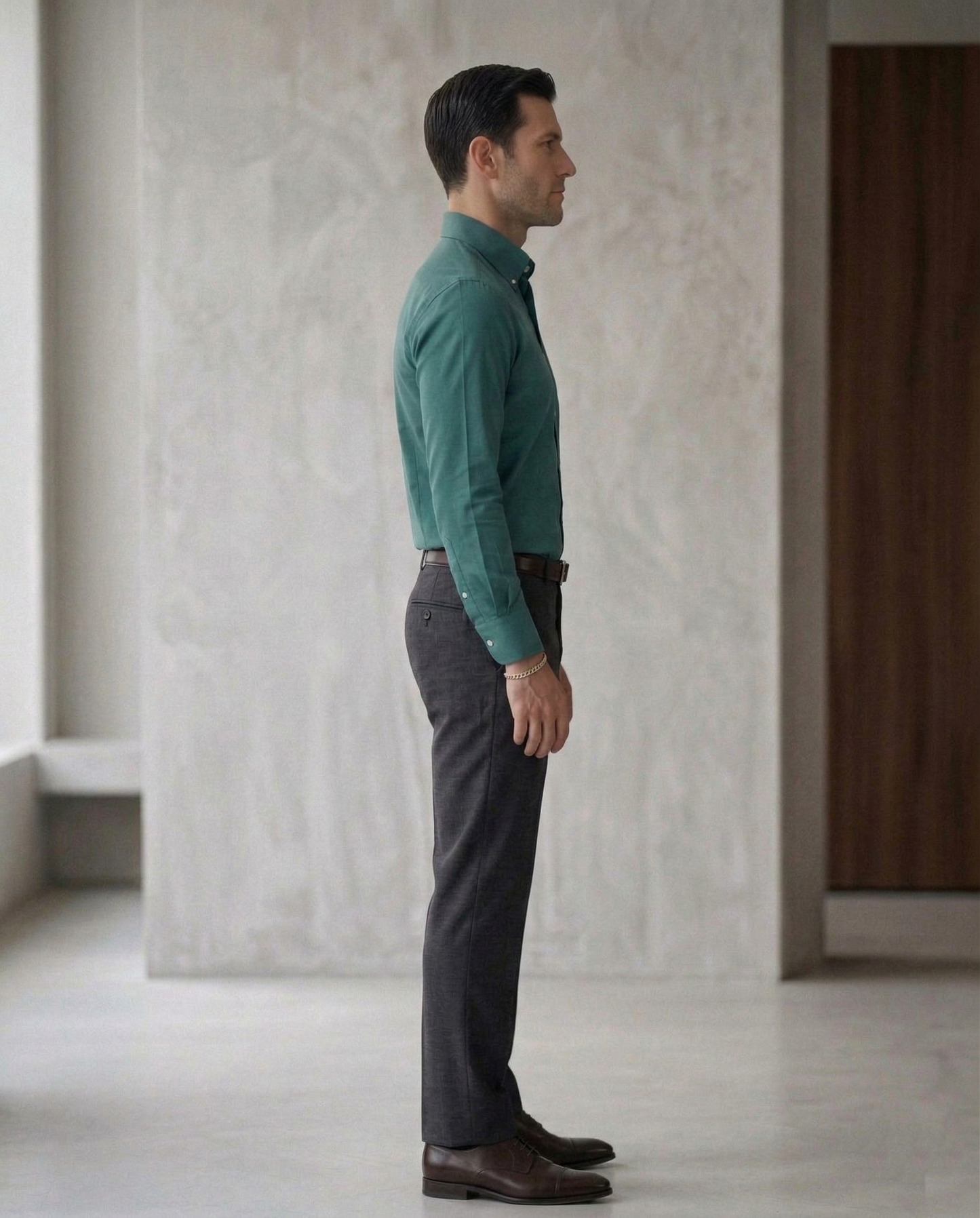Men'sTeal Formal Shirt | Cotton Blend Business & Party Wear Shirt for Men