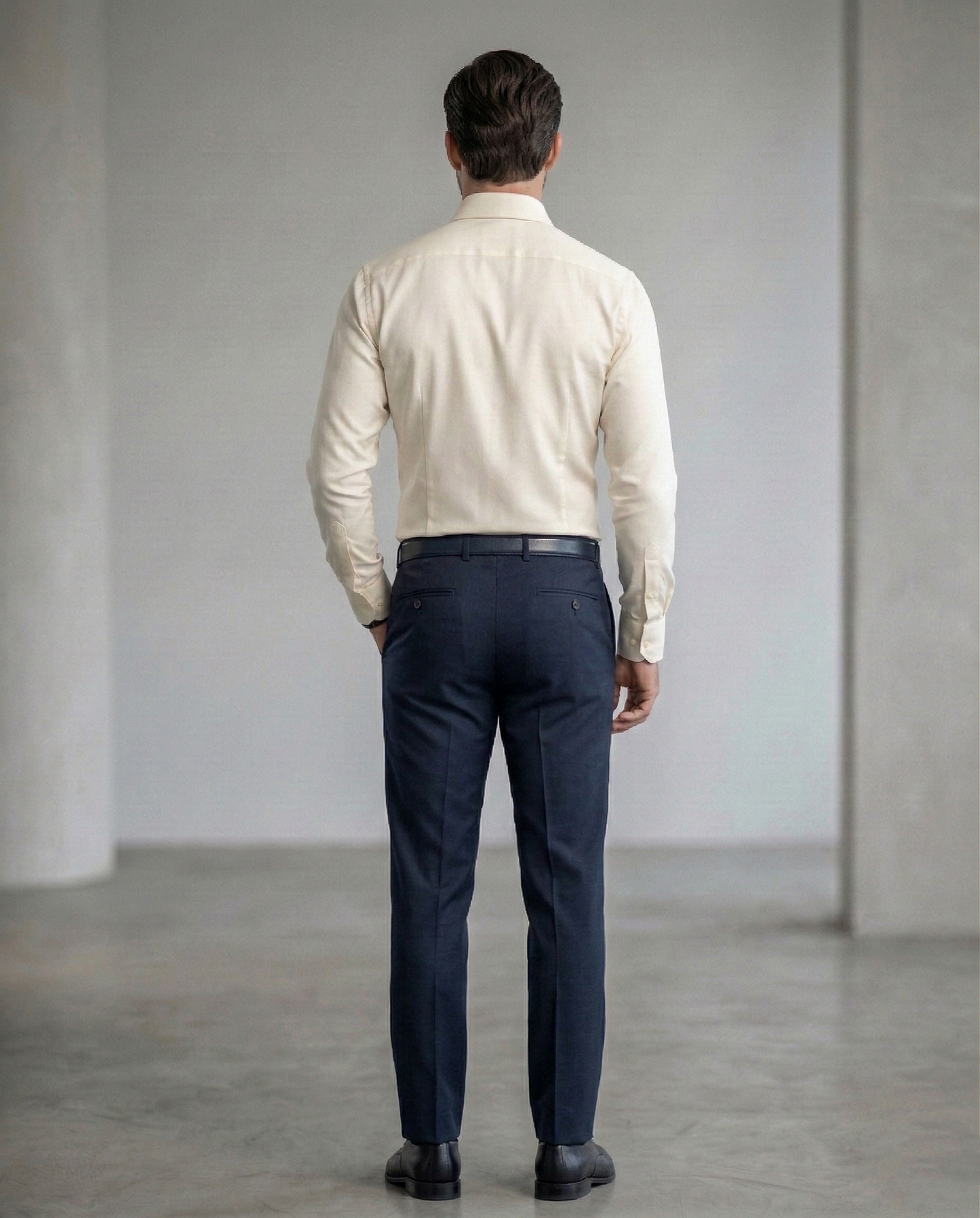 Cream Formal Shirt for Men | Premium Cotton Blend Regular Fit