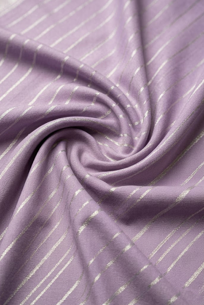 Royal Lavender Silk Groom Turban with Silver Zari
