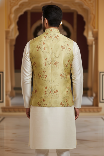 Title: The Sage Blossom: Modern Sophistication in Floral Ethnic Wear