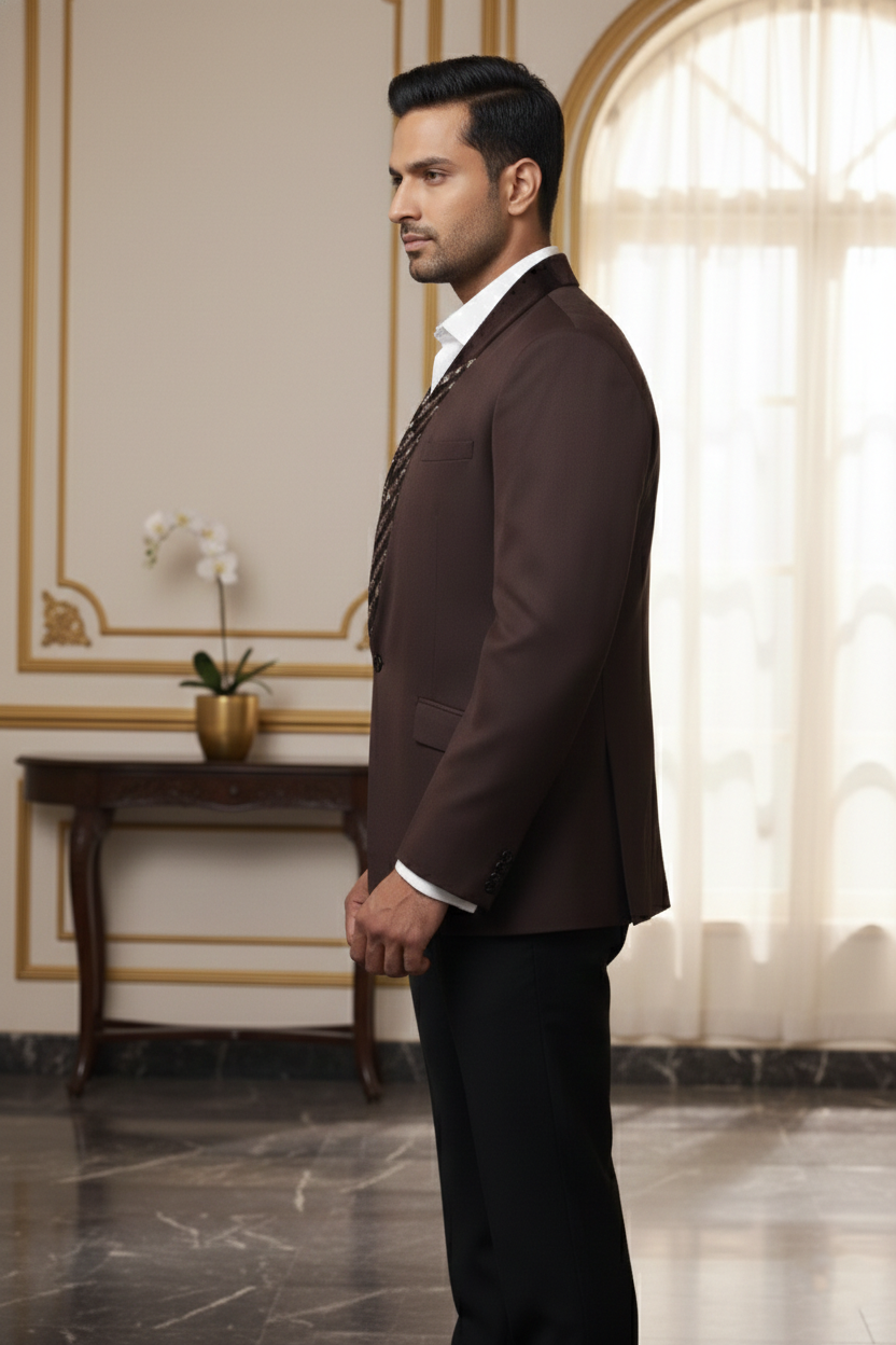 Imperial Chocolate Brown 3-Piece Tuxedo Set