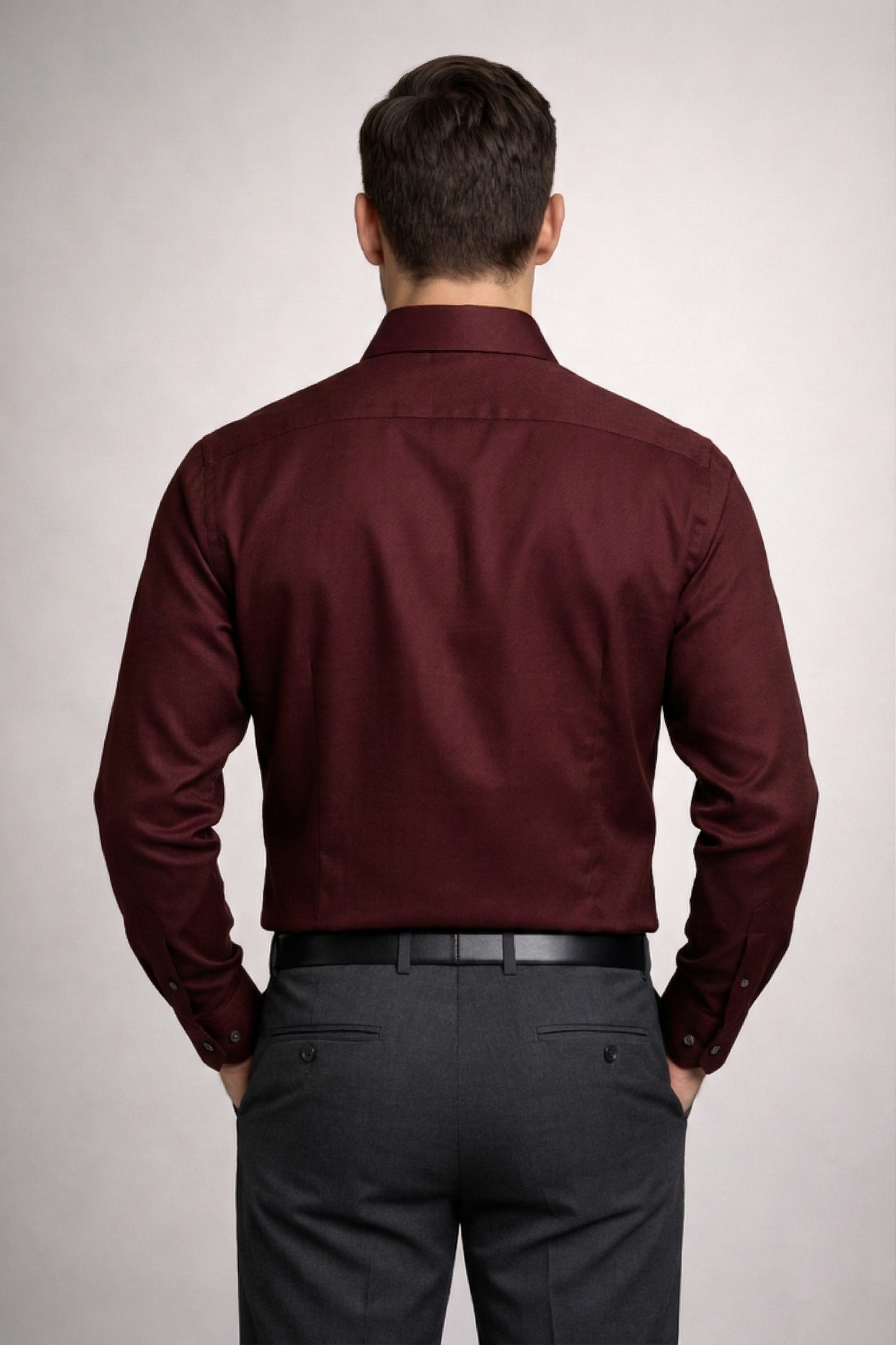 Men'sMaroon Formal Shirt | Premium Slim Fit Full Sleeve Shirt for Men