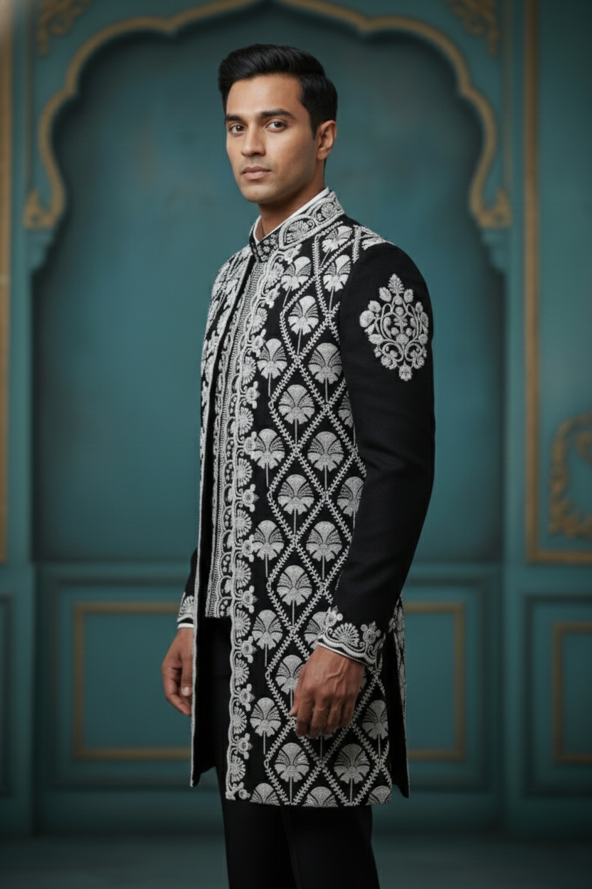 Noir Heritage , Embroidered Ceremonial Jacket
