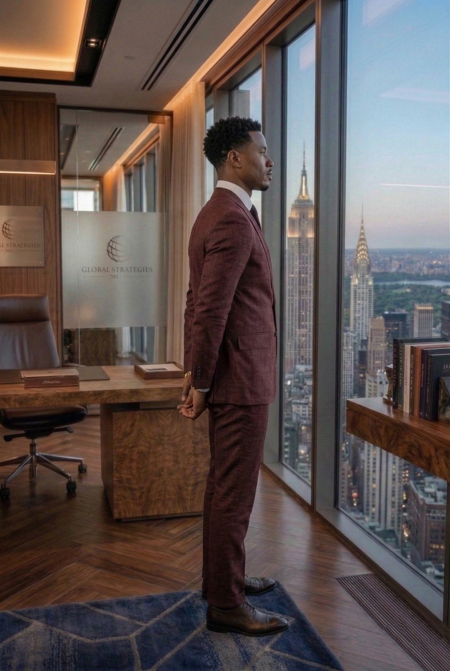 Men'sPremium Tailored Burgundy Business Suits
