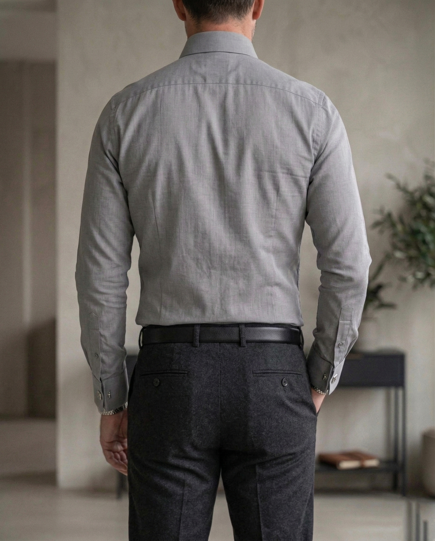 Men'sGrey Formal Shirt | Premium Slim Fit Full Sleeve Office Wear Shirt
