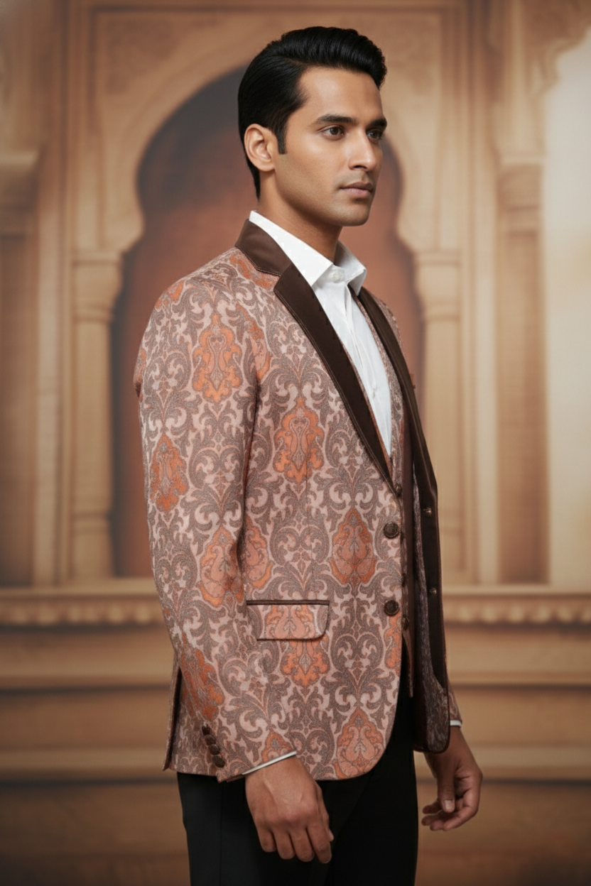 Heritage Bloom , Ornate Three-Piece Ceremonial Suit