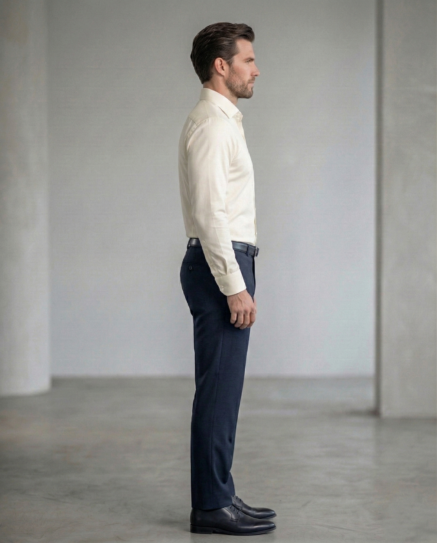 Cream Formal Shirt for Men | Premium Cotton Blend Regular Fit