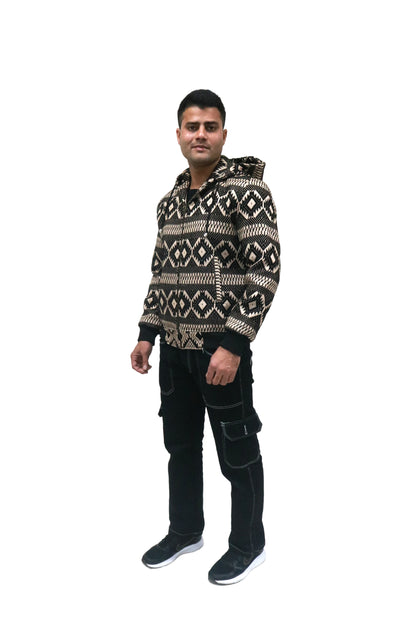 Black And White Color Mens Embroidered Jacket Custom Embroidery Blazer Silk Mens Jacket Embroidered Wedding Jacket African Men Clothing
