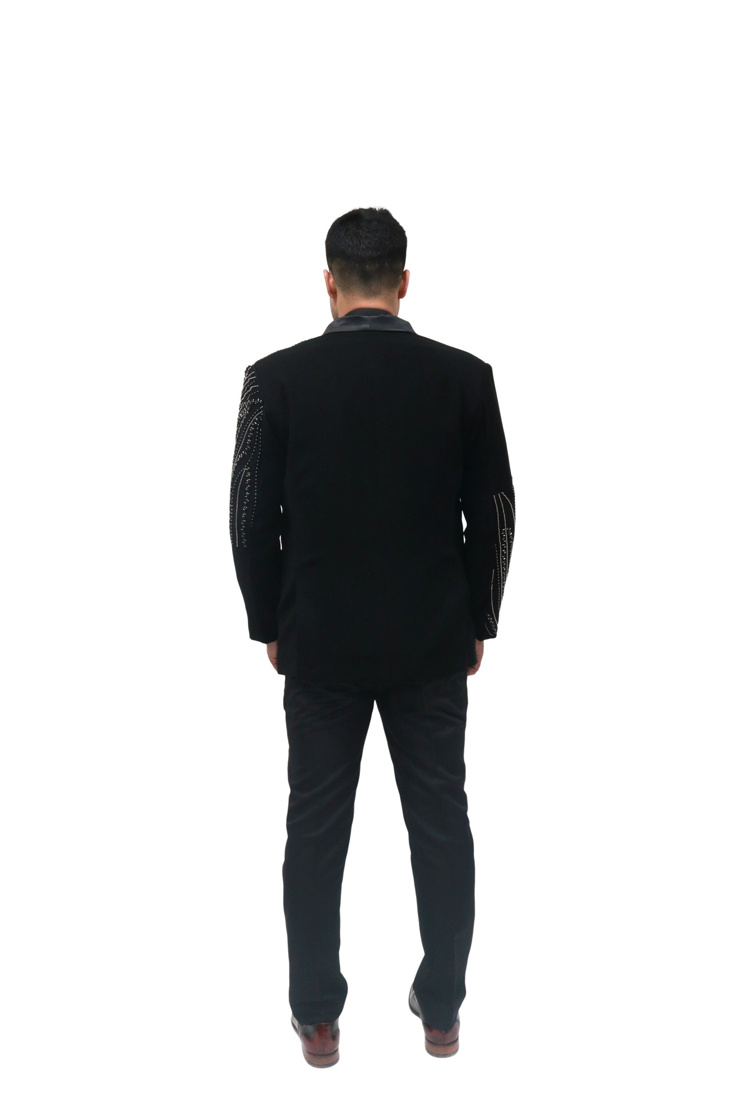 Hand Embroidered Black velvet blazer, with high quality beads. Perfectly crafted .Perfect for wedding Occasion or Party wear