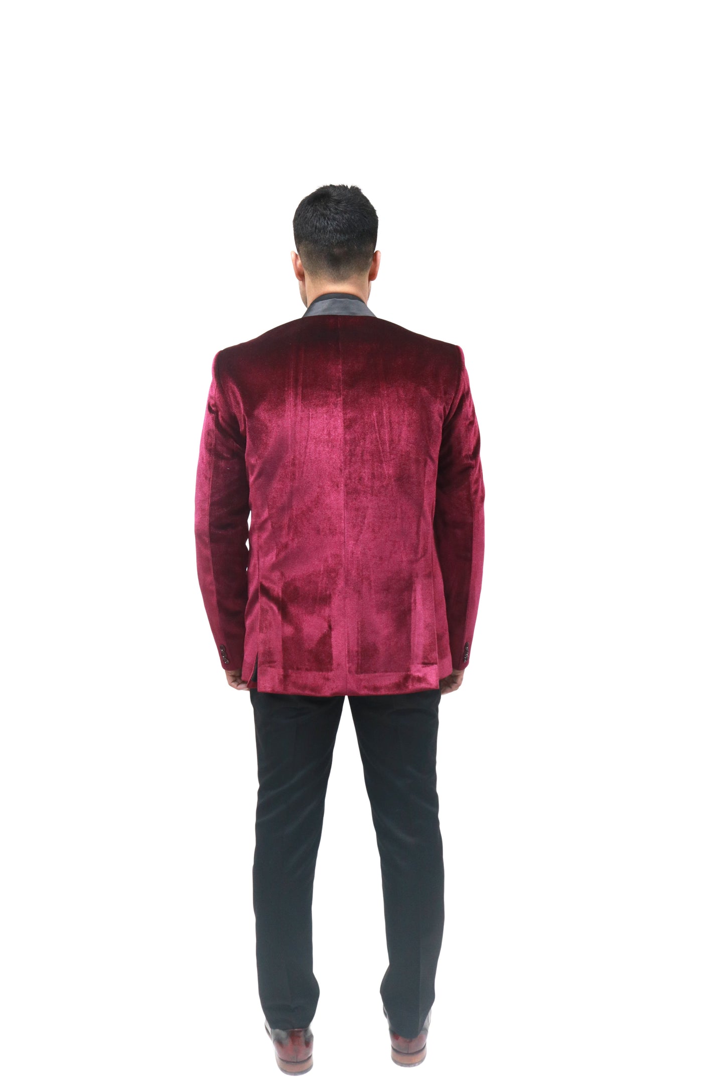 Embroidered Maroon velvet blazer, made with high quality soft velvet and hand embroidered with high quality beads