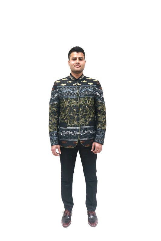 Intricate Elegance: A Hand-Embroidered Blazer Botanical Beauty: A Floral Embroidered Jacket Night Bloom: A Dark & Dramatic Embroidered Blazer Majestic Motif: A Regal Embroidered Jacket