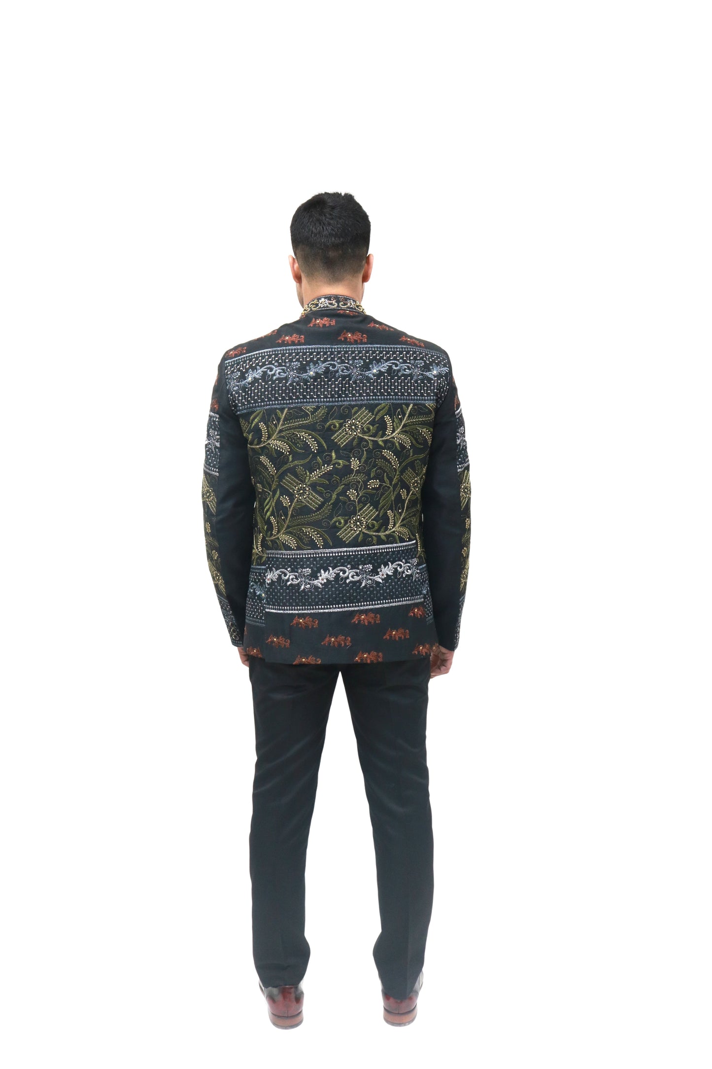 Intricate Elegance: A Hand-Embroidered Blazer Botanical Beauty: A Floral Embroidered Jacket Night Bloom: A Dark & Dramatic Embroidered Blazer Majestic Motif: A Regal Embroidered Jacket