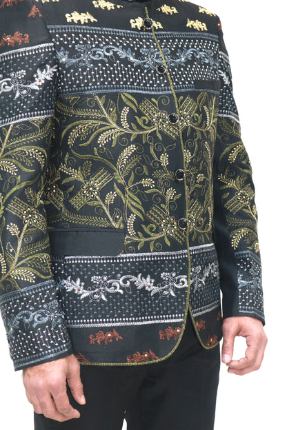 Intricate Elegance: A Hand-Embroidered Blazer Botanical Beauty: A Floral Embroidered Jacket Night Bloom: A Dark & Dramatic Embroidered Blazer Majestic Motif: A Regal Embroidered Jacket