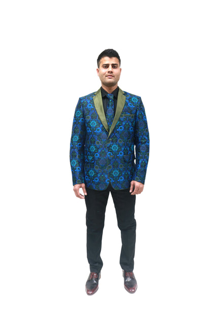 Tuxedo Party Wear Art Silk Jacquard Jacket/Blazer