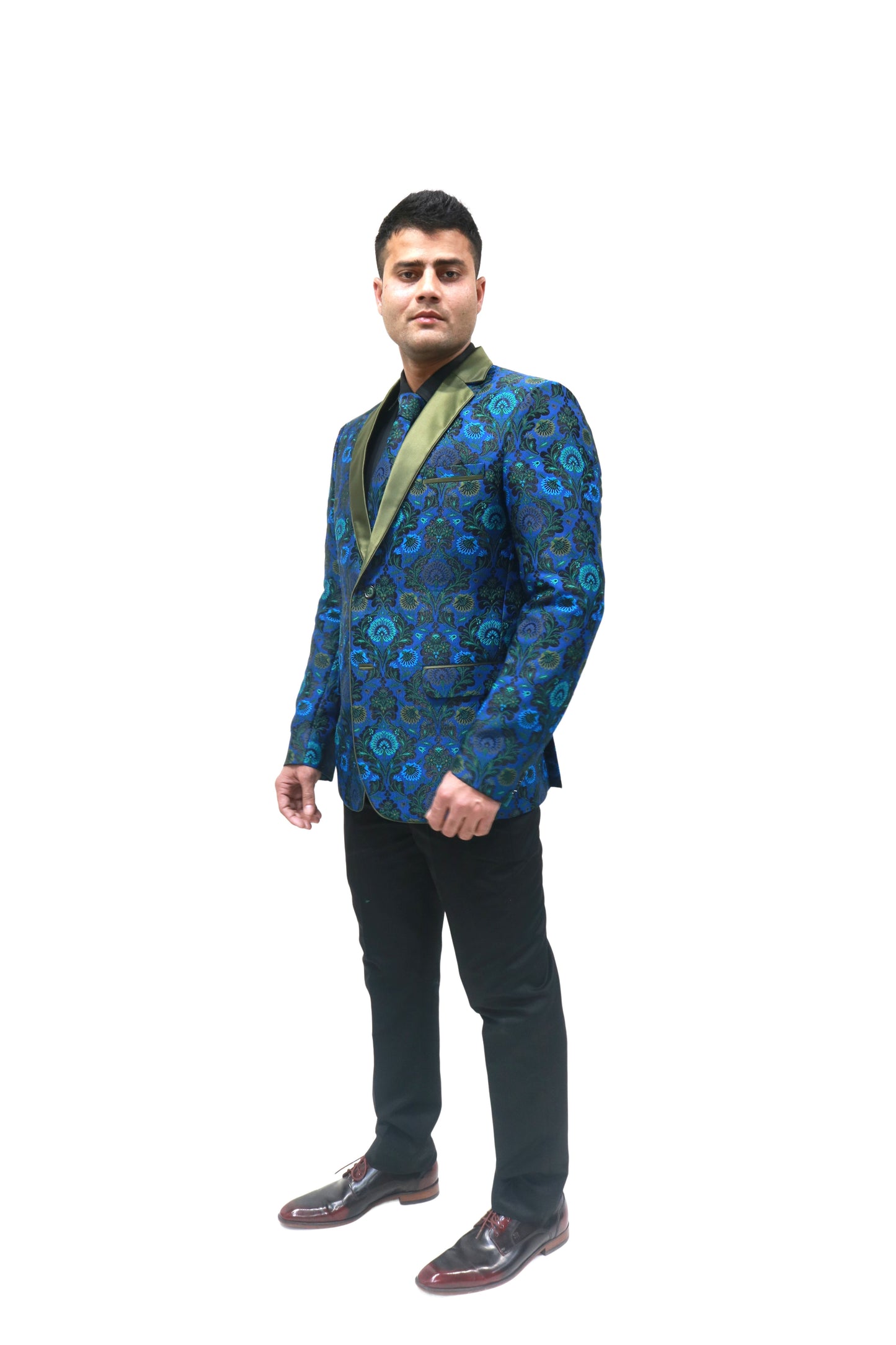 Tuxedo Party Wear Art Silk Jacquard Jacket/Blazer