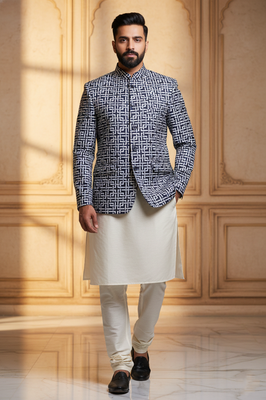 The Geometric Vanguard: A Modern Twist on Indo-Western Fusion
