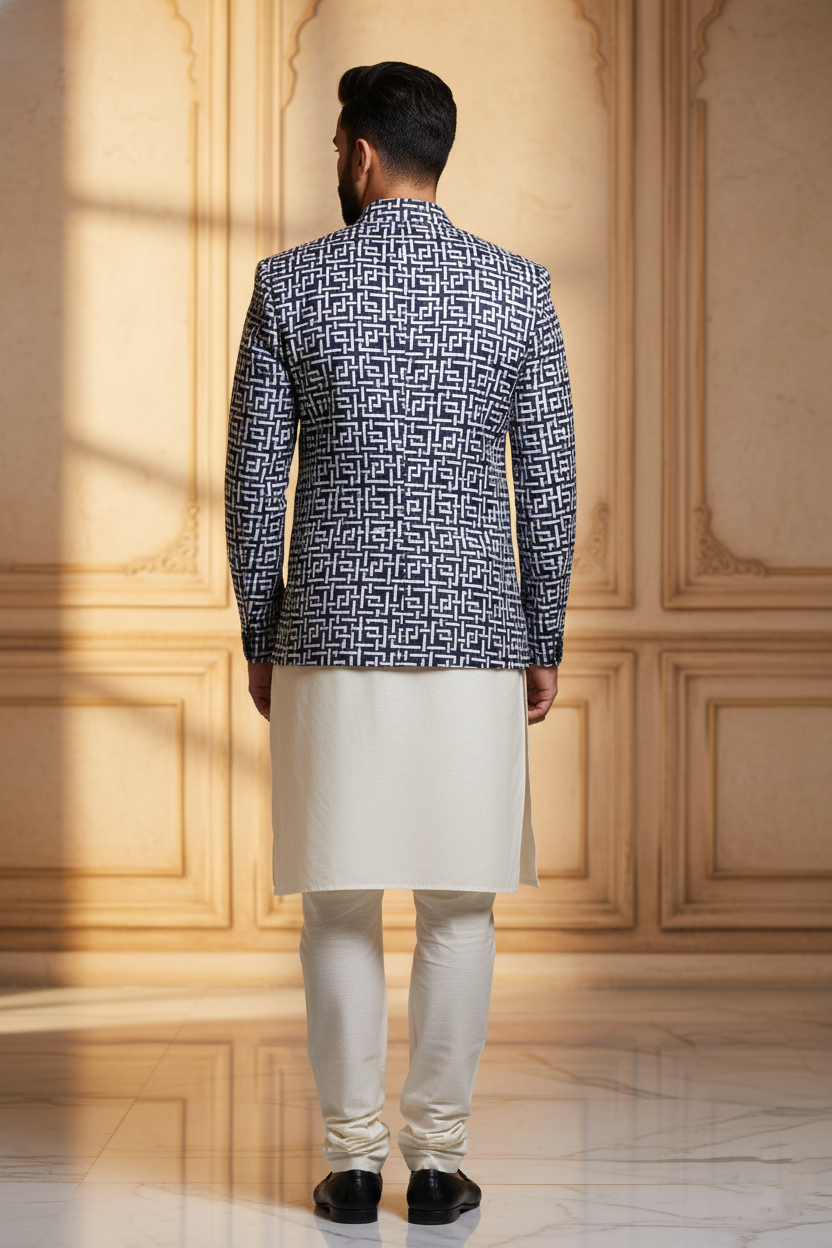 The Geometric Vanguard: A Modern Twist on Indo-Western Fusion