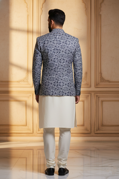 The Geometric Vanguard: A Modern Twist on Indo-Western Fusion