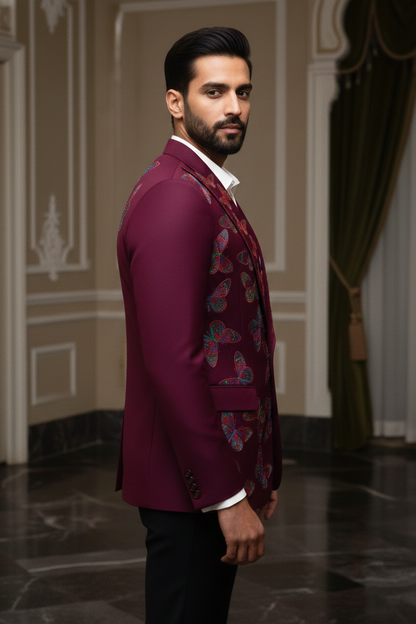 The Crimson Metamorphosis: Avant-Garde Evening Elegance