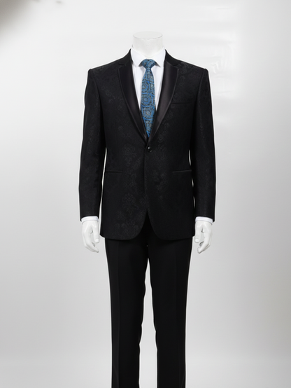 Textured Blue Silk Tie – Classic Woven Finish