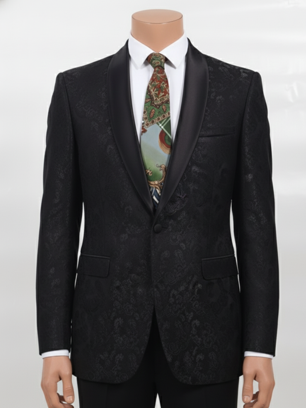 Stylish Blue Necktie with Modern Printed Design