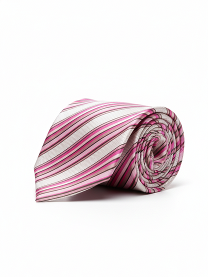 Pink Line Pattern Neck Tie – Classic & Elegant