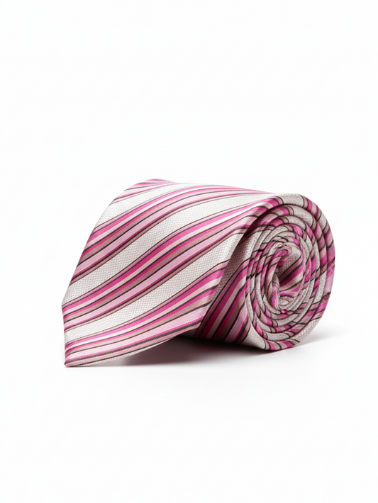 Pink Line Pattern Neck Tie – Classic & Elegant